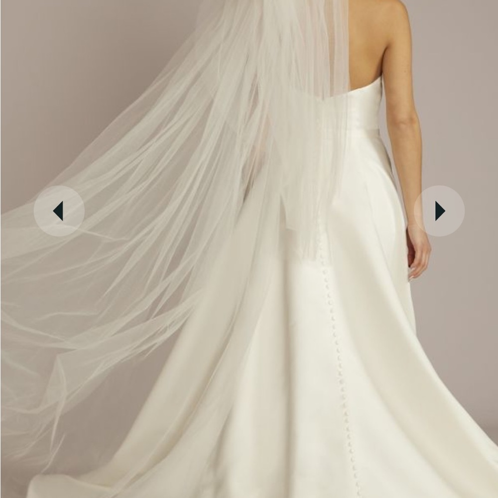 Cathedral veil with blusher